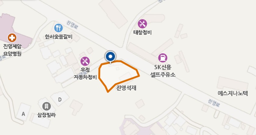 김해종합석조 오시는 길 약도 (김해시 진영로 388)